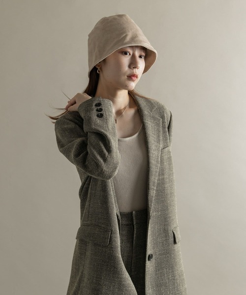 SMELLY（スメリー）の「スエードバケットハット（ハット・レディース・ベージュ/ブラック・-）」の4枚目の写真