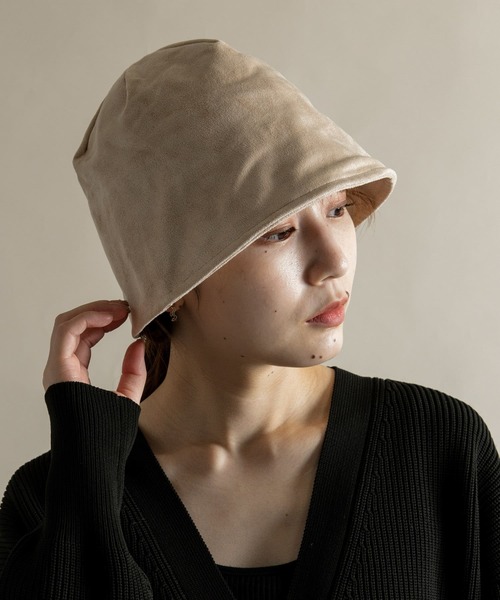 SMELLY（スメリー）の「スエードバケットハット（ハット・レディース・ベージュ/ブラック・-）」の9枚目の写真