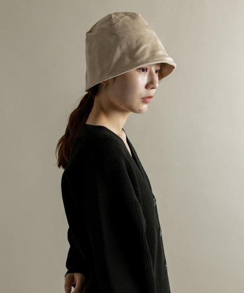 SMELLY（スメリー）の「スエードバケットハット（ハット・レディース・ベージュ/ブラック・-）」の12枚目の写真