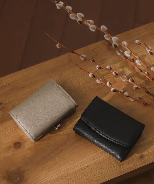 SENSE OF PLACE by URBAN RESEARCH（センスオブプレイスバイアーバンリサーチ）の「ガマグチミニウォレット（財布・レディース・ブラック/ライトベージュ・ONE）」の3枚目の写真