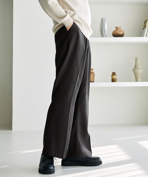 TRカルゼセンタープレスタックセミワイドフレアパンツ MONO-MART│MONO