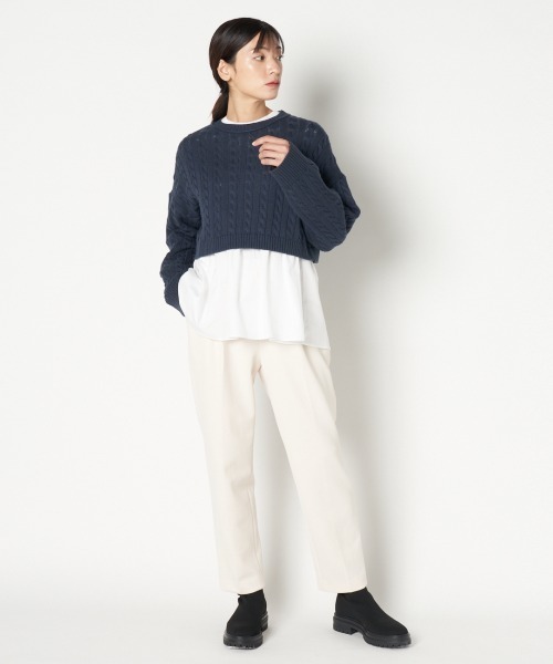 HELIOPOLE(エリオポール)の「SUPER STRETCH TAPERED PANTs(その他パンツ・レディース・ブラック/アイボリー/ネイビー・34/36/38)」の9枚目の写真
