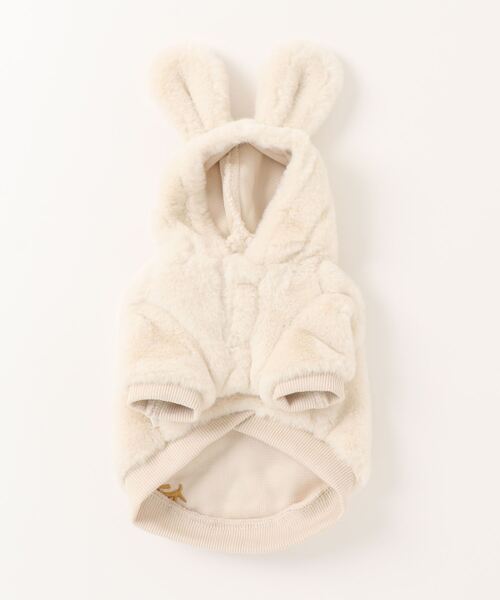 ROPE' PICNIC（ロペピクニック）の「ROPE' PICNIC/うさみみフリースフーディー（ペットウェア・レディース・ベージュ/ホワイト/ピンク・S/M/2M/2L/2XS/XS/L）」の19枚目の写真