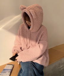 秋冬コーデ❤️パーカー モコモコパーカー フリース ビッグシルエット Amazon.co.jp: [ZHONGJUE] ボア プルオーバー パーカー