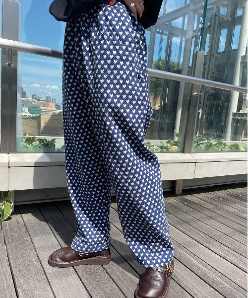 BOHEMIANS（ボヘミアンズ）の「BOHEMIANS/ボヘミアンズ　FULL HEART JQ LOOSE PANTS（その他パンツ・レディース・ネイビー・S）」の3枚目の写真