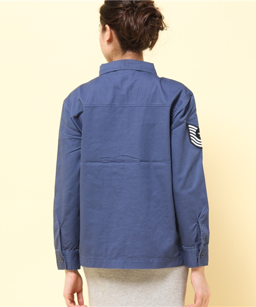 GIORDANO（ジョルダーノ）の「[GIORDANO]ミリタリーシャツ（シャツ/ブラウス・レディース・グリーン/ネイビー/カモフラージュ・FREE）」の6枚目の写真