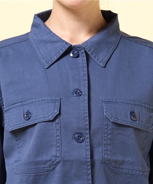 GIORDANO（ジョルダーノ）の「[GIORDANO]ミリタリーシャツ（シャツ/ブラウス・レディース・グリーン/ネイビー/カモフラージュ・FREE）」の10枚目の写真