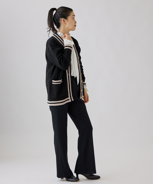 Traditional Weatherwear（トラディショナルウェザーウェア）の「別注【TRADITIONAL WEATHERWEAR】TLDN CRDGN:カーディガン（カーディガン/ボレロ・レディース・ブラック/アイボリー・SMALL）」の19枚目の写真