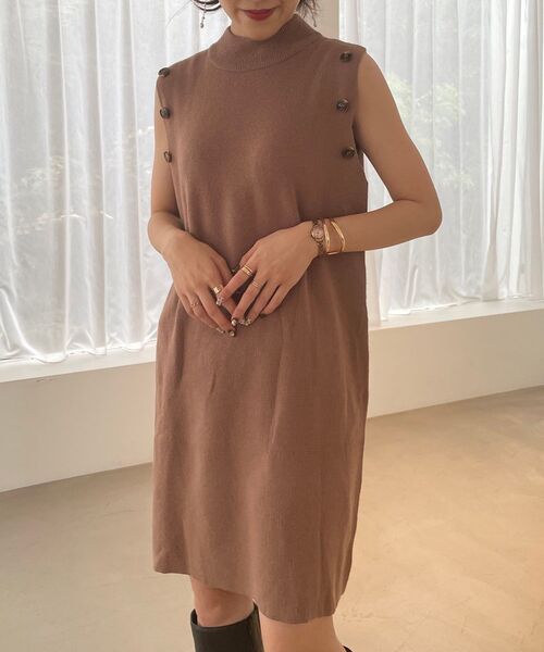 MAJESTIC LEGON（マジェスティックレゴン）の「ボレロセットニットワンピース（ワンピース・レディース・アイボリー/ブラック/モカ・MEDIUM）」の21枚目の写真