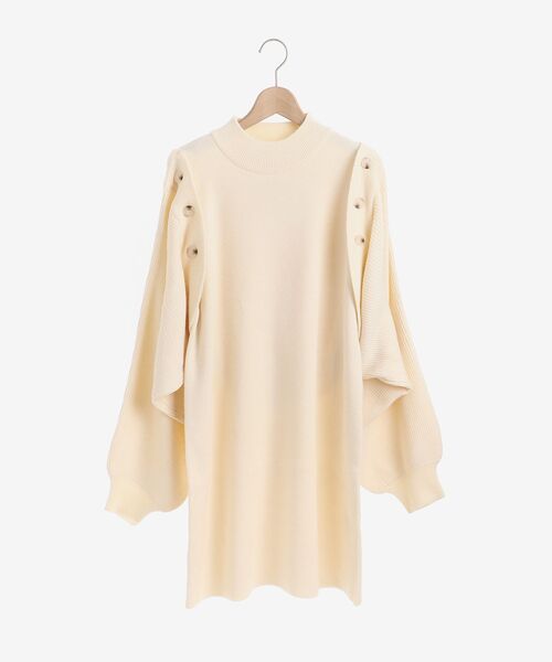 MAJESTIC LEGON（マジェスティックレゴン）の「ボレロセットニットワンピース（ワンピース・レディース・アイボリー/ブラック/モカ・MEDIUM）」の18枚目の写真