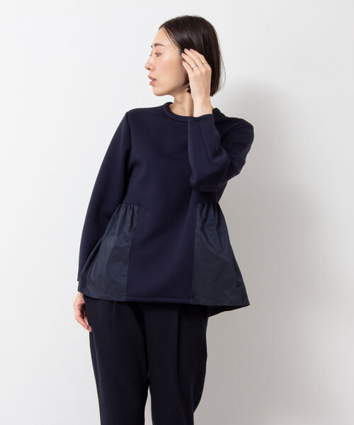NOLLEY’S（ノーリーズ）の「ダンボール×タフタギャザープルオーバーカットソー（Tシャツ/カットソー・レディース・ネイビー/ホワイト・FREE）」の10枚目の写真