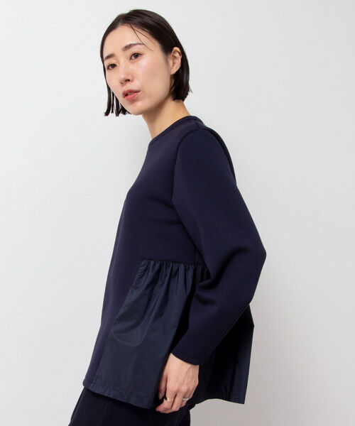 NOLLEY’S（ノーリーズ）の「ダンボール×タフタギャザープルオーバーカットソー（Tシャツ/カットソー・レディース・ネイビー/ホワイト・FREE）」の12枚目の写真