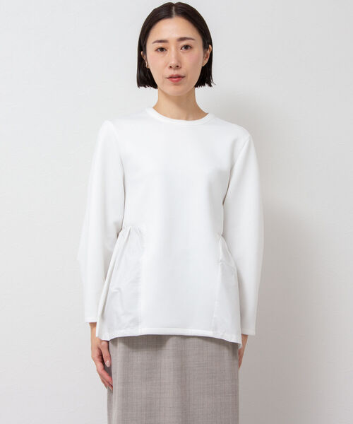 NOLLEY’S（ノーリーズ）の「ダンボール×タフタギャザープルオーバーカットソー（Tシャツ/カットソー・レディース・ネイビー/ホワイト・FREE）」の22枚目の写真