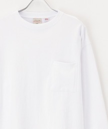 ポケット付き ビッグシルエット 袖リブロングスリーブTシャツ