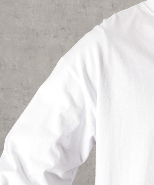 Goodwear(グッドウェア)の「ポケット付き ビッグシルエット 袖リブロングスリーブTシャツ(Tシャツ/カットソー・メンズ・ホワイト/グレー/ブルーグレー/ブラック・L/M/XL)」の11枚目の写真