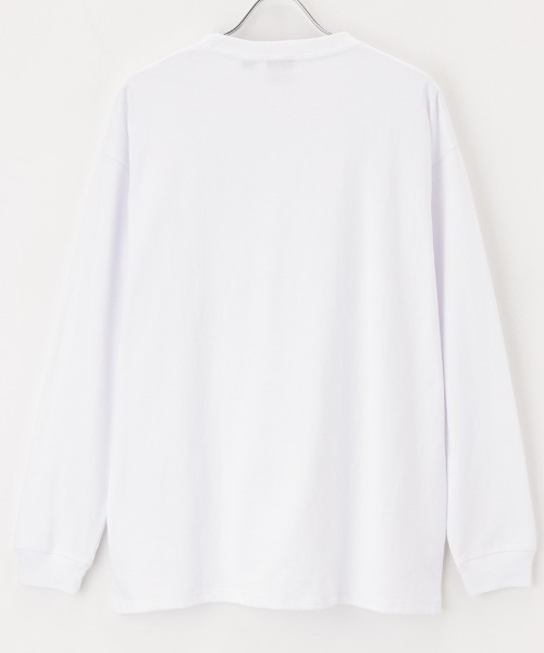 Goodwear(グッドウェア)の「ポケット付き ビッグシルエット 袖リブロングスリーブTシャツ(Tシャツ/カットソー・メンズ・ホワイト/グレー/ブルーグレー/ブラック・L/M/XL)」の9枚目の写真