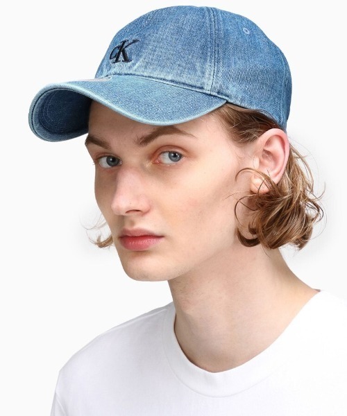 [ ] キャップ CKJ モノグラム デニム Calvin Klein Jeans/カルバンクラインジーンズ] モノグラムロゴ