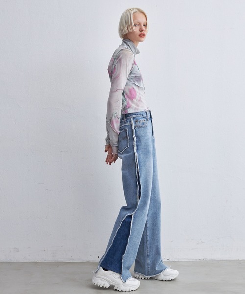 casane（カサネ）の「マーブルペイントメロートップス（その他トップス・レディース・ブラック/グレー/アイボリー/ブルー/グリーン/ピンク・FREE）」の8枚目の写真