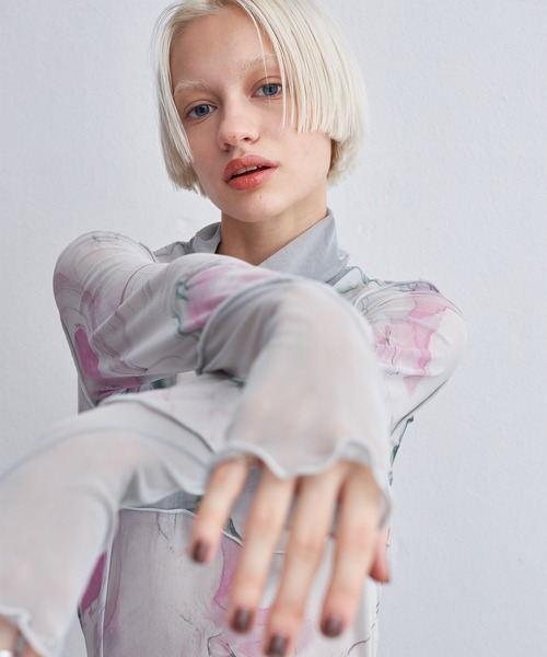 casane（カサネ）の「マーブルペイントメロートップス（その他トップス・レディース・ブラック/グレー/アイボリー/ブルー/グリーン/ピンク・FREE）」の18枚目の写真