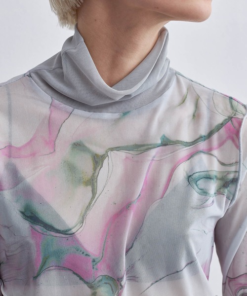 casane（カサネ）の「マーブルペイントメロートップス（その他トップス・レディース・ブラック/グレー/アイボリー/ブルー/グリーン/ピンク・FREE）」の20枚目の写真