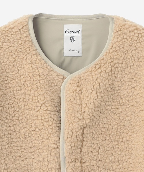 ORCIVAL（オーシバル）の「ORCIVAL | ウールボア カラーレスコート