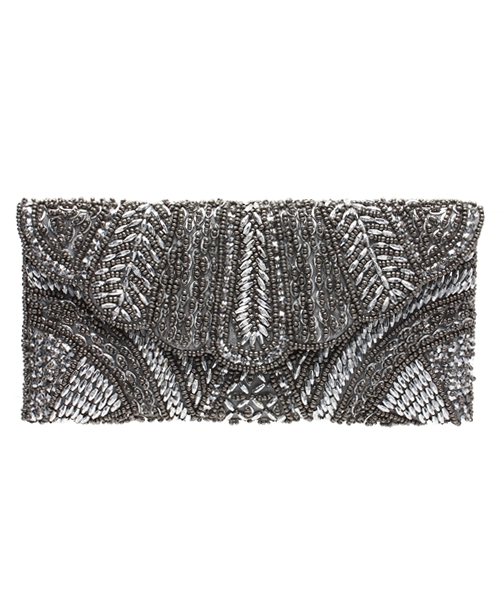 ROSE BUD（ローズバッド）の「(SJK BAGS)PUBT1019 BEADS CLUTCH[結婚式＆パーティー]（クラッチバッグ・レディース・ブラック/グレー/ゴールド・ONE SIZE）」の3枚目の写真