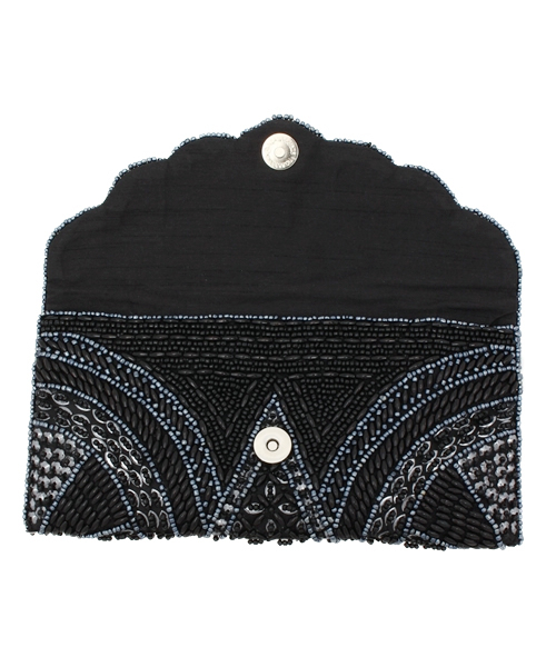 ROSE BUD（ローズバッド）の「(SJK BAGS)PUBT1019 BEADS CLUTCH[結婚式＆パーティー]（クラッチバッグ・レディース・ブラック/グレー/ゴールド・ONE SIZE）」の6枚目の写真