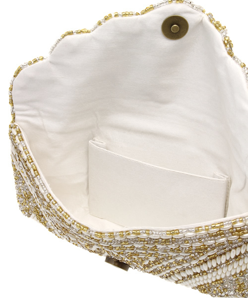 ROSE BUD（ローズバッド）の「(SJK BAGS)PUBT1019 BEADS CLUTCH[結婚式＆パーティー]（クラッチバッグ・レディース・ブラック/グレー/ゴールド・ONE SIZE）」の11枚目の写真