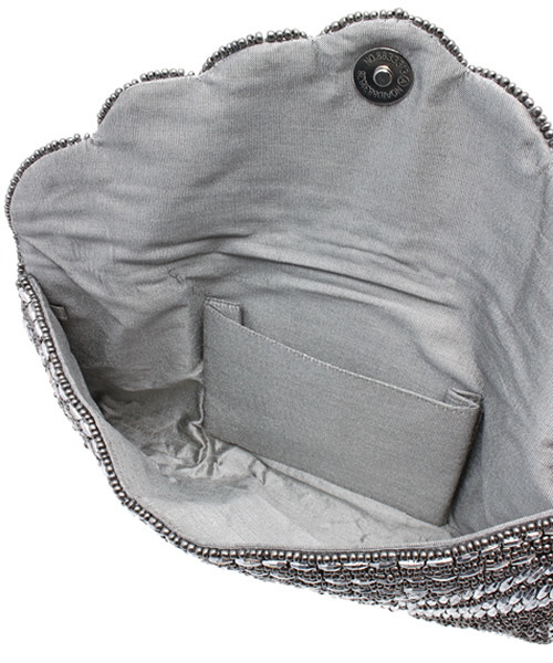 ROSE BUD（ローズバッド）の「(SJK BAGS)PUBT1019 BEADS CLUTCH[結婚式＆パーティー]（クラッチバッグ・レディース・ブラック/グレー/ゴールド・ONE SIZE）」の10枚目の写真