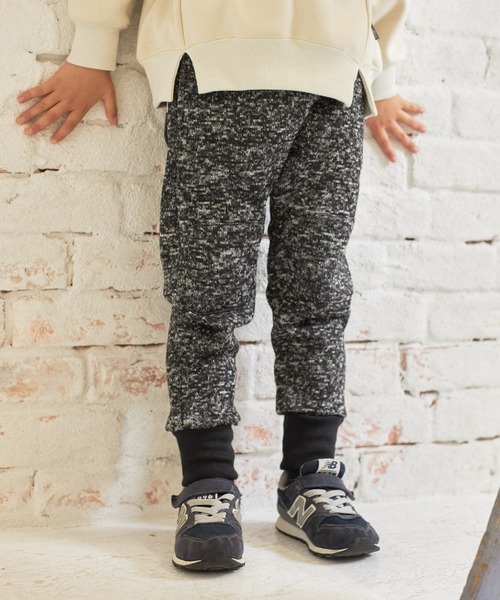 MAKE YOUR DAY（メイクユアデイ）の「裏起毛ニットソージョガーパンツ■80～140cm（その他パンツ・キッズ・ブラック/グリーン/パープル・80/90/100/110/120/130/140）」の2枚目の写真