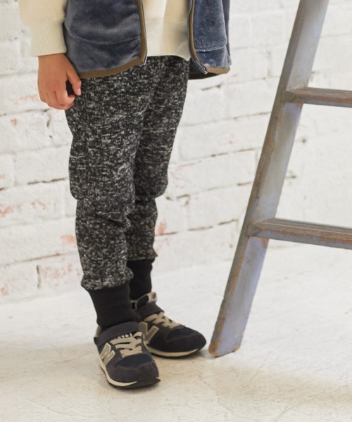 MAKE YOUR DAY（メイクユアデイ）の「裏起毛ニットソージョガーパンツ■80～140cm（その他パンツ・キッズ・ブラック/グリーン/パープル・80/90/100/110/120/130/140）」の4枚目の写真