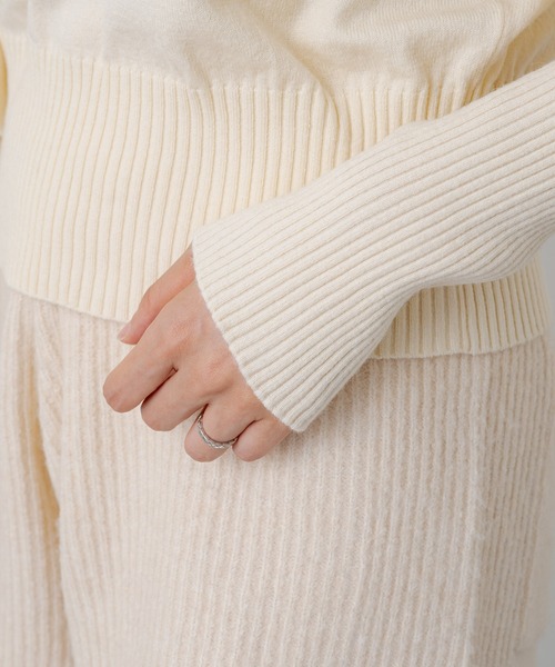 Kastane(カスタネ)の「【新色追加】ロングリブハイネックニット(ニット/セーター・レディース・グリーン/アイボリー/ブルー/ベージュ/パープル・FREE)」の12枚目の写真