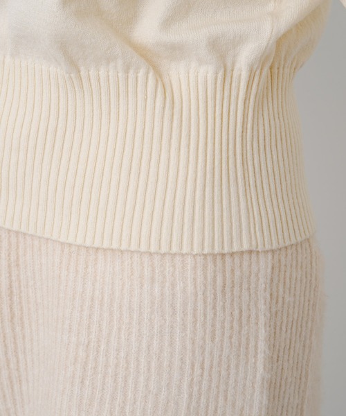 Kastane(カスタネ)の「【新色追加】ロングリブハイネックニット(ニット/セーター・レディース・グリーン/アイボリー/ブルー/ベージュ/パープル・FREE)」の13枚目の写真