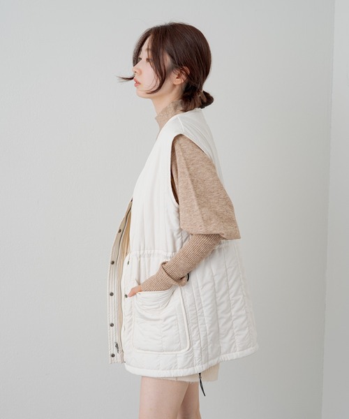 Kastane(カスタネ)の「【新色追加】ロングリブハイネックニット(ニット/セーター・レディース・グリーン/アイボリー/ブルー/ベージュ/パープル・FREE)」の17枚目の写真