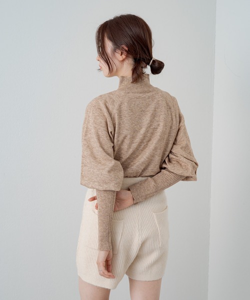 Kastane(カスタネ)の「【新色追加】ロングリブハイネックニット(ニット/セーター・レディース・グリーン/アイボリー/ブルー/ベージュ/パープル・FREE)」の20枚目の写真