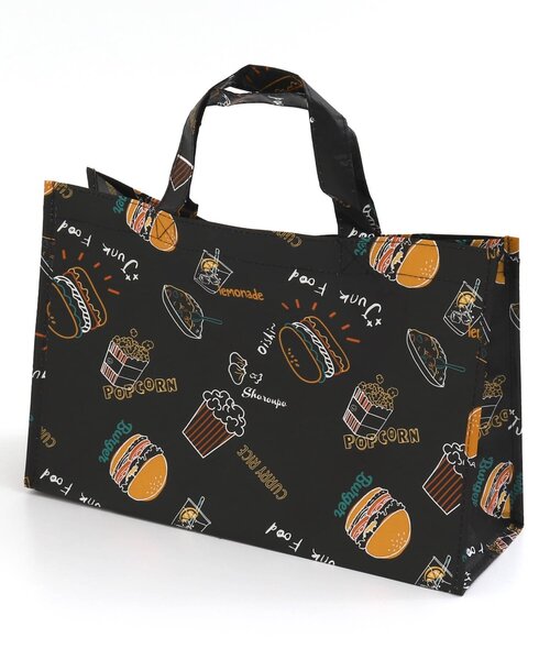 BREEZE（ブリーズ）の「フード柄BAG（エコバッグ/サブバッグ・キッズ・ブラック/ベージュ/グリーン/ピンク・FREE）」の2枚目の写真