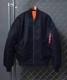 ALPHA（アルファ）の「ALPHA/アルファ MA-1 JAPAN SPEC フライトジャケット（MA-1・メンズ・ブルー系）」
