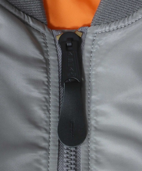 ※ALPHA（アルファ）の「ALPHA/アルファ MA-1 JAPAN SPEC フライトジャケット（MA-1・メンズ・ブラック/モスグリーン/チャコール/シルバー/ネイビー/ブラウン・M/L/XL）」の15枚目の写真