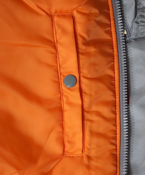 ※ALPHA（アルファ）の「ALPHA/アルファ MA-1 JAPAN SPEC フライトジャケット（MA-1・メンズ・ブラック/モスグリーン/チャコール/シルバー/ネイビー/ブラウン・M/L/XL）」の17枚目の写真