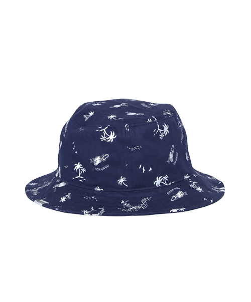 MILKFED.(ミルクフェド)の「PALM TREE BUCKET HAT (バケットハット/パームツリー柄)(ハット・レディース・ホワイト/ネイビー・ONE SIZE)」の4枚目の写真