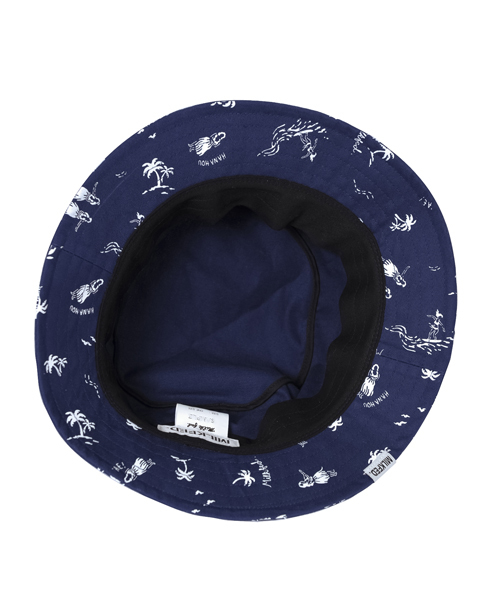 MILKFED.(ミルクフェド)の「PALM TREE BUCKET HAT (バケットハット/パームツリー柄)(ハット・レディース・ホワイト/ネイビー・ONE SIZE)」の5枚目の写真
