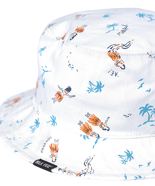 MILKFED.(ミルクフェド)の「PALM TREE BUCKET HAT (バケットハット/パームツリー柄)(ハット・レディース・ホワイト/ネイビー・ONE SIZE)」の6枚目の写真