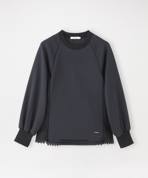 LOVELESS(ラブレス)の「ポンチレースコンビプルオーバー(スウェット・レディース・ベージュ系その他/ブラック/グリーン系その他5・36)」の2枚目の写真