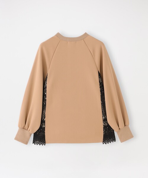 LOVELESS(ラブレス)の「ポンチレースコンビプルオーバー(スウェット・レディース・ベージュ系その他/ブラック/グリーン系その他5・36)」の4枚目の写真