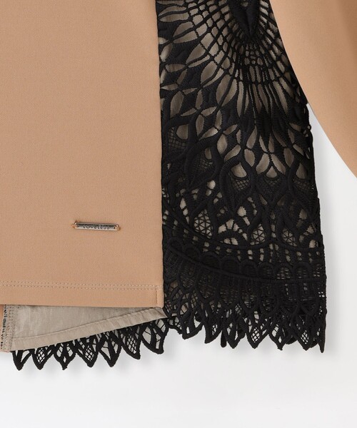 LOVELESS(ラブレス)の「ポンチレースコンビプルオーバー(スウェット・レディース・ベージュ系その他/ブラック/グリーン系その他5・36)」の7枚目の写真