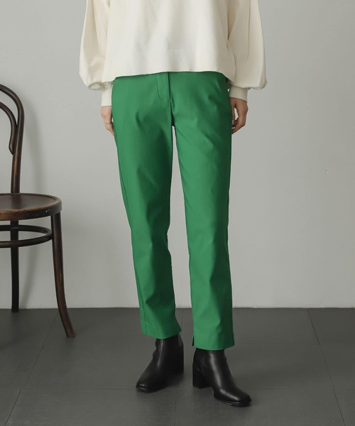 SENSE OF PLACE by URBAN RESEARCH（センスオブプレイスバイアーバンリサーチ）の「『Tallサイズあり』ウラキモウストレッチスリムテーパードパンツ（スラックス・レディース・ブラック/グリーン/アイボリー・TALL/X-SMALL/MEDIUM/SMALL/LARGE）」の21枚目の写真