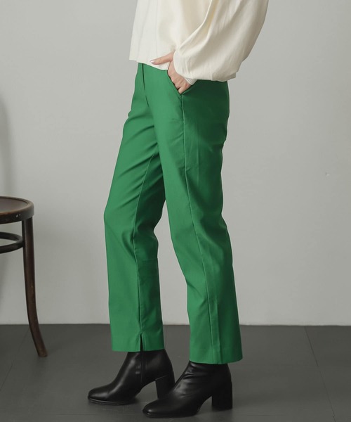 SENSE OF PLACE by URBAN RESEARCH（センスオブプレイスバイアーバンリサーチ）の「『Tallサイズあり』ウラキモウストレッチスリムテーパードパンツ（スラックス・レディース・ブラック/グリーン/アイボリー・TALL/X-SMALL/MEDIUM/SMALL/LARGE）」の20枚目の写真