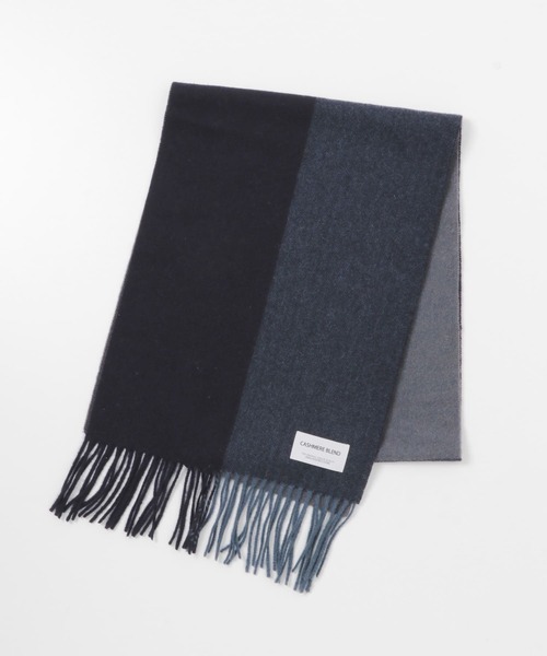 カシミヤマフラー アーバンリサーチ CASHMERE 美品 セール】チェックグラデーションカシミヤマフラー（マフラー