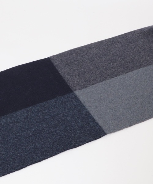 URBAN RESEARCH DOORS（アーバンリサーチドアーズ）の「カシミヤブレンド パネルマフラー（マフラー・メンズ・ブラウン/カーキ/ブルー/チャコールグレー・-）」の16枚目の写真