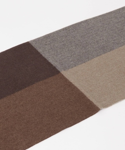 URBAN RESEARCH DOORS（アーバンリサーチドアーズ）の「カシミヤブレンド パネルマフラー（マフラー・メンズ・ブラウン/カーキ/ブルー/チャコールグレー・-）」の18枚目の写真